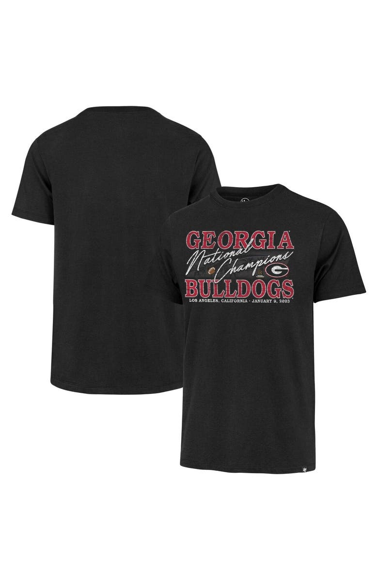 '47 Men's '47 Black Georgia Bulldogs College Football Playoff 2022 National Champions Script T-Shirt, Main, color,