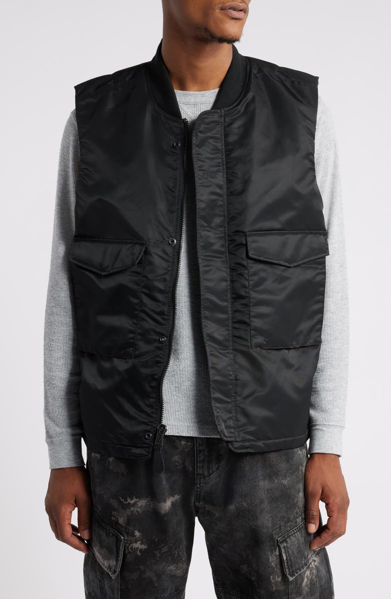 Alpha Industries MA-1 Mod Water Resistant Vest, Main, color, Black