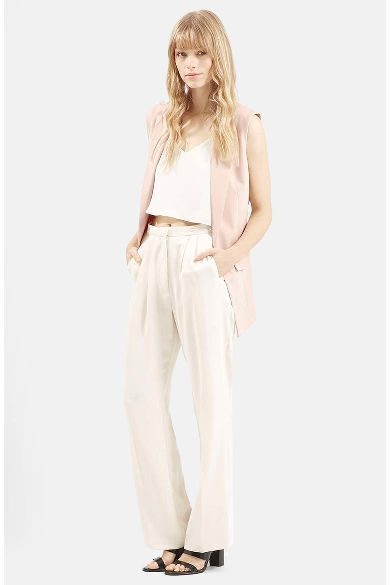 'Holly' Sleeveless Jacket, Alternate, color, LIGHT PINK