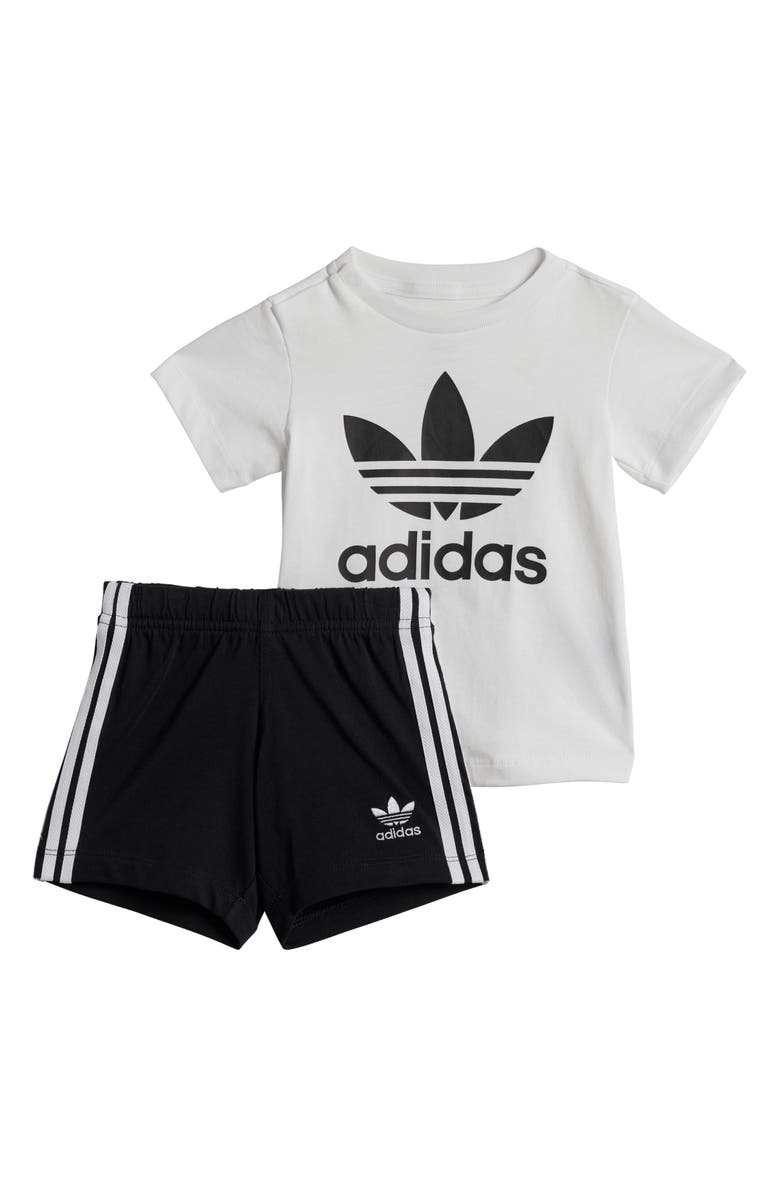 adidas Kids' Adicolor Trefoil T-Shirt & Shorts Set, Main, color, 