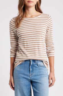 NZT by NIC+ZOE Stripe Boat Neck T-Shirt