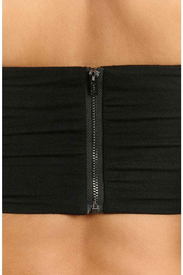 Butter Feather Tube Top, Alternate, color, BLACK