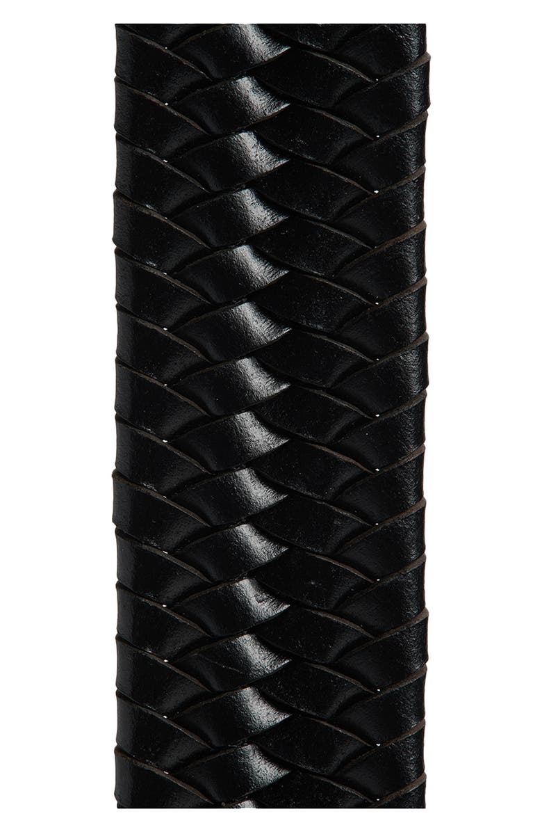 Nordstrom Thomas Braided Leather Stretch Belt, Alternate, color, Black