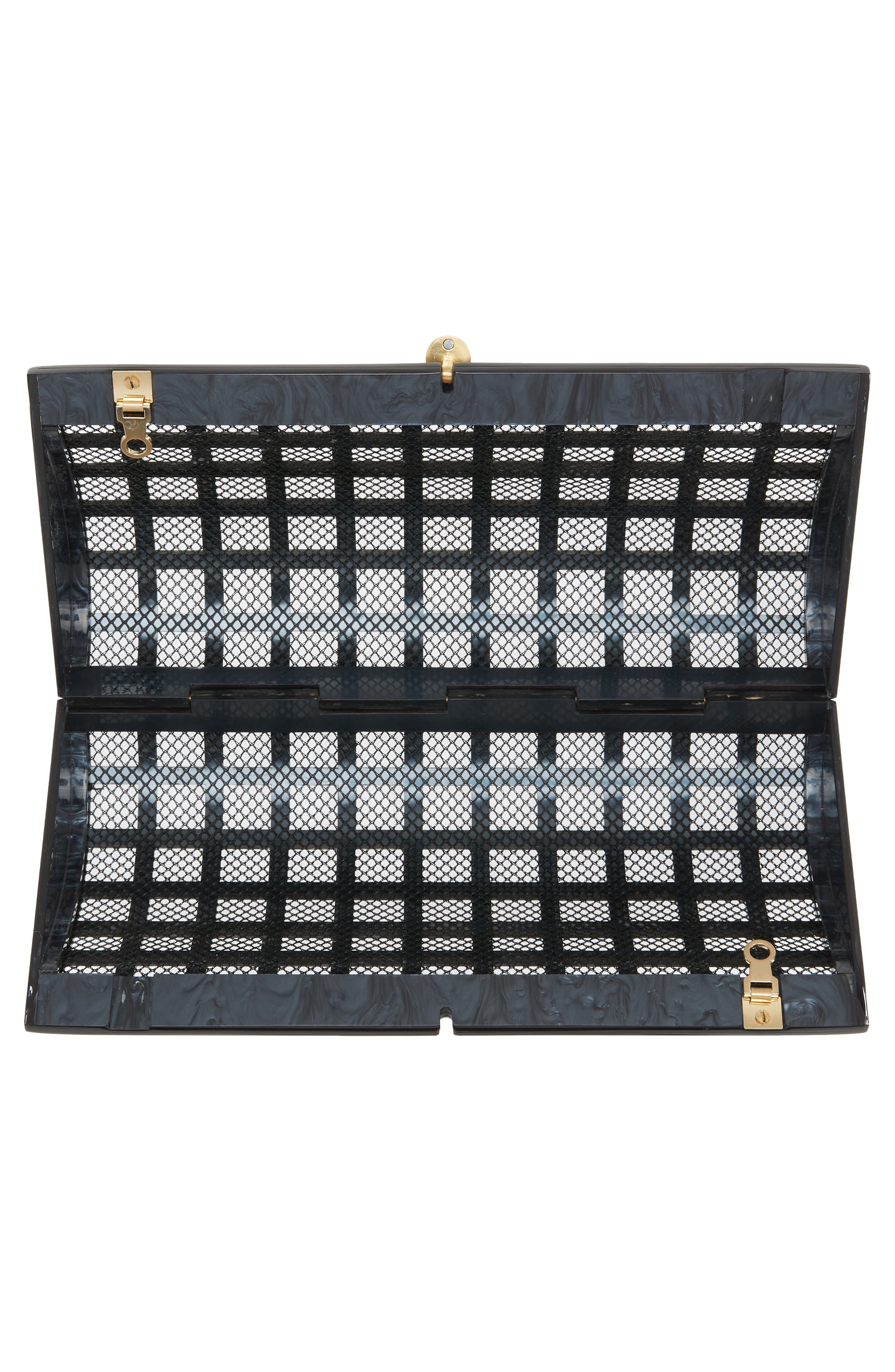 Cult Gaia Alana Grid & Mesh Handbag, Alternate, color, 