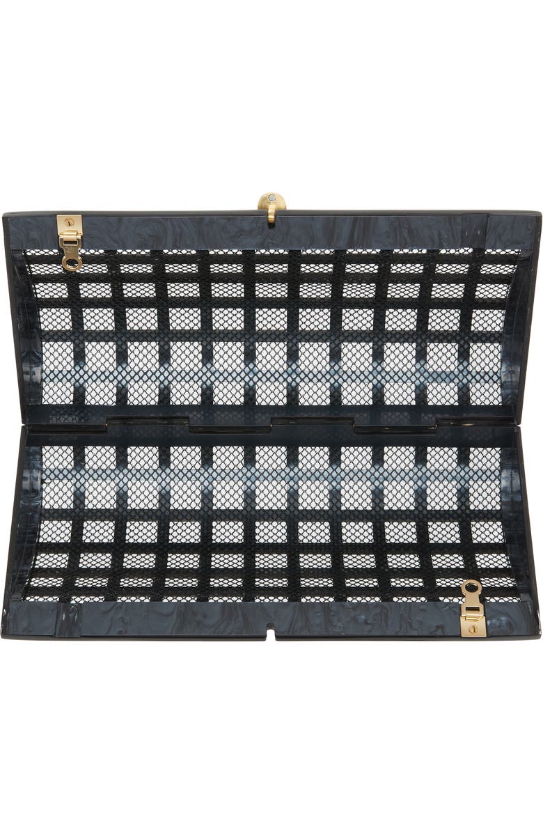 Cult Gaia Alana Grid & Mesh Handbag, Alternate, color,