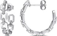 DELMAR Diamond Open Work Hoop Earrings - 0.14ct.