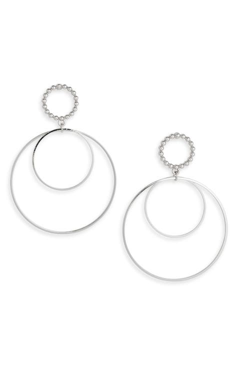 Concentric Circle Drop Earrings