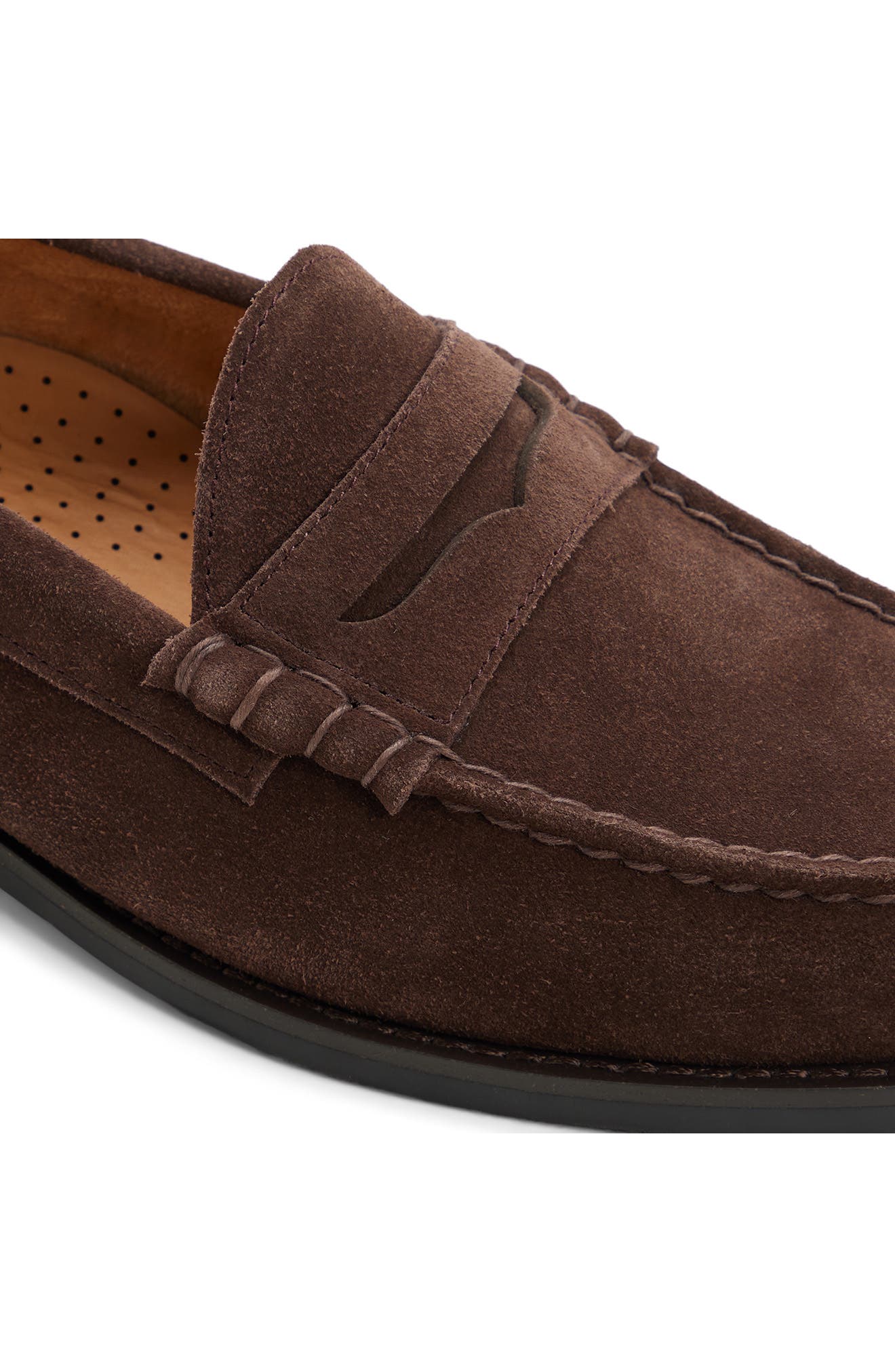 G.H.BASS Berkeley Penny Loafer, Alternate, color, Dark Brown Suede