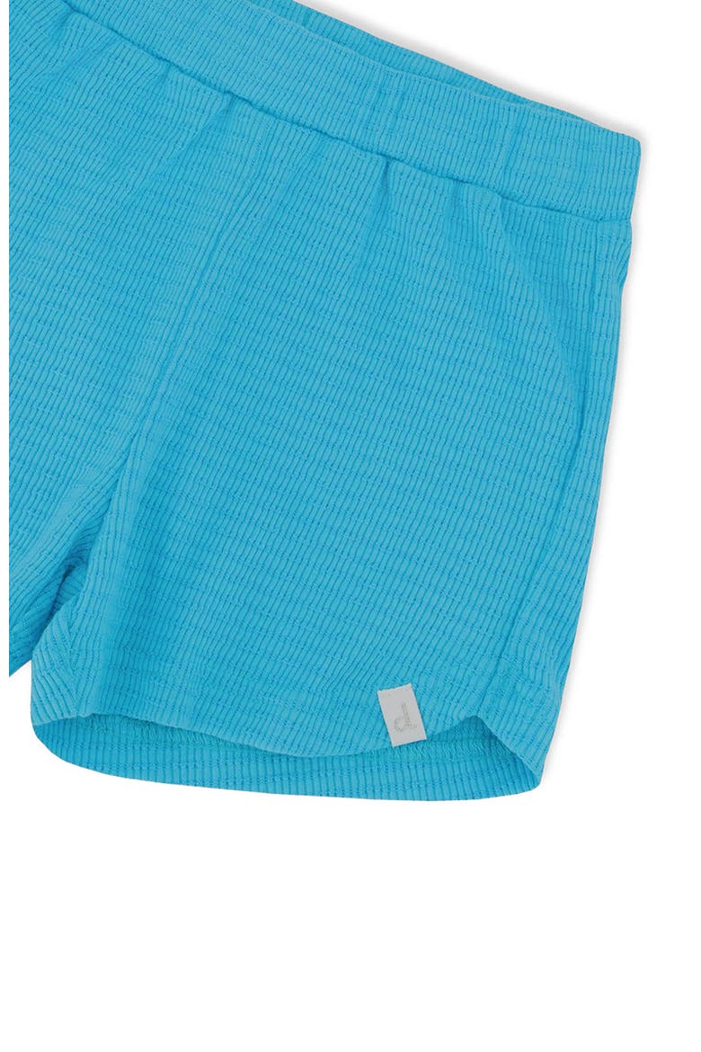 Crinkle Jersey Elastic Waist Shorts, Alternate, color, Blue