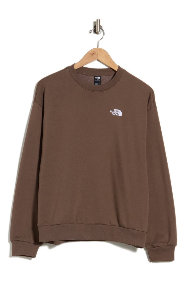Evolution Simple Dome Oversized Sweatshirt, Main, color, SMOKEY BROWN