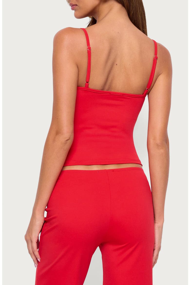 Anika Straight Neck Tank Top, Alternate, color, RED