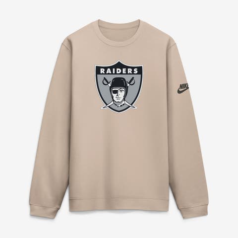 Men's Nike Sand Las Vegas Raiders I-Formation Rewind Club Crew Sweatshirt