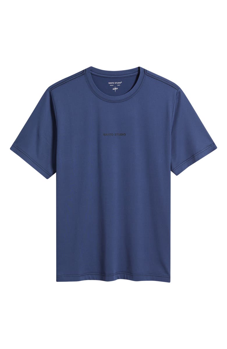 SANTO STUDIO Tempo Wordmark Tech T-Shirt, Alternate, color, Blue