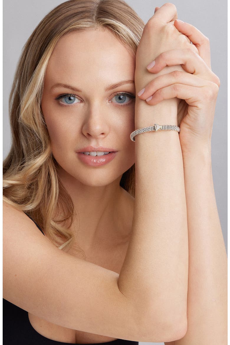 KSL Lux Diamond Pyramid Bracelet, Alternate, color, SILVER/ DIAMOND