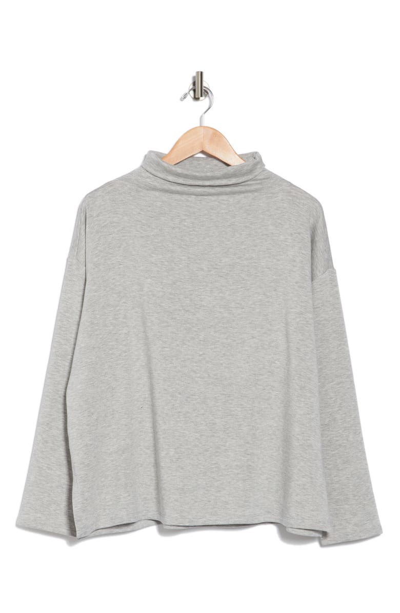 Eileen Fisher Funnel Neck Boxy Top, Alternate, color, Dark Pearl