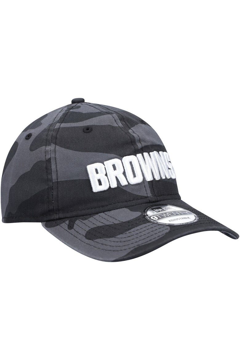 Men's New Era Charcoal Cleveland Browns Camo Core Classic 2.0 9TWENTY Adjustable Hat, Alternate, color, Charcoal