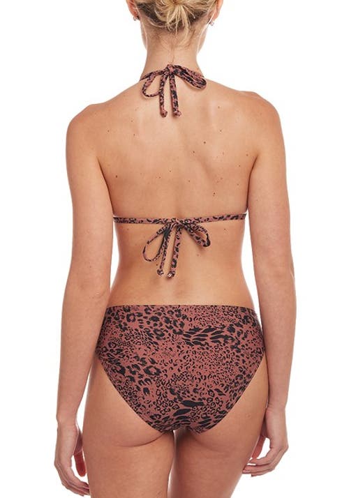 Lascana Ring Detail Leopard Print Bikini Bottom In Brown