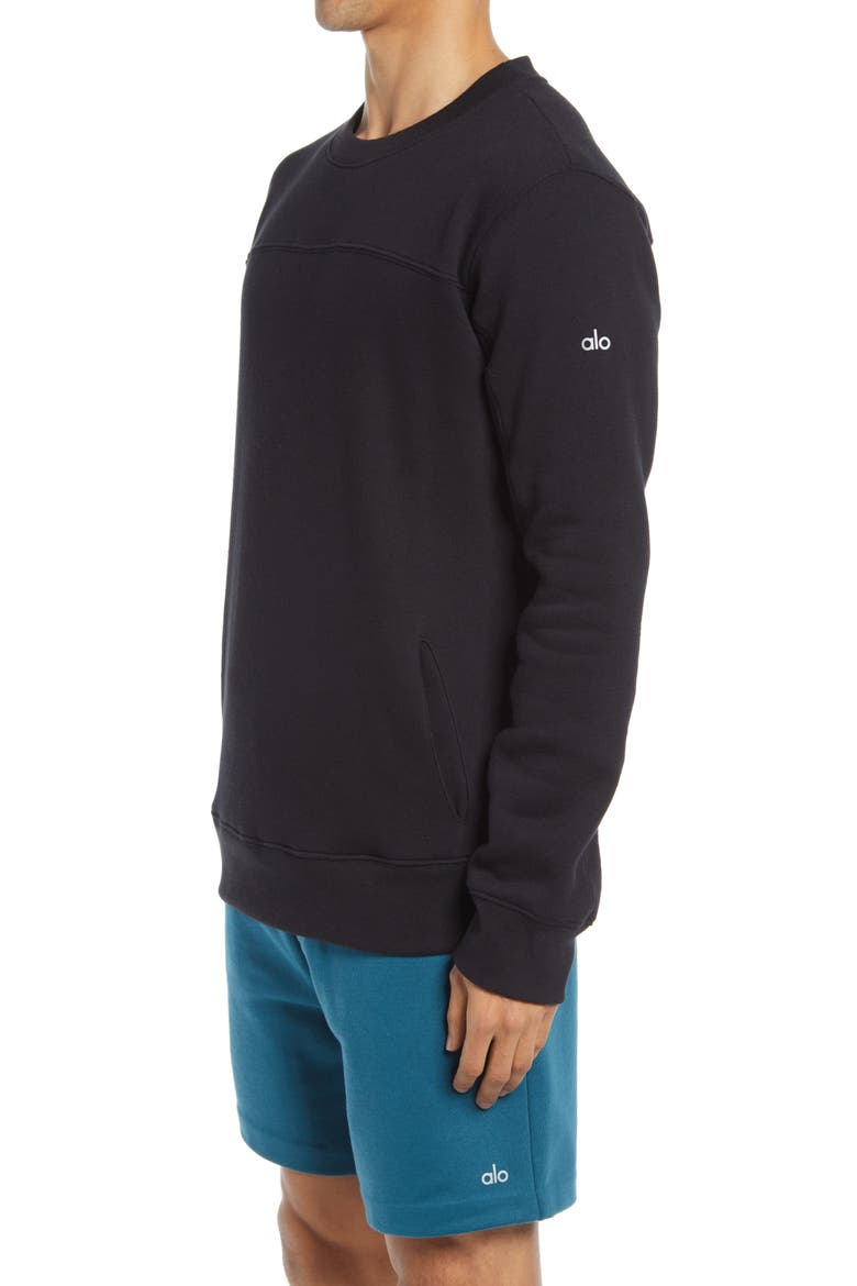 Men's Base Sweatshirt, Alternate, color, BLACK
