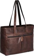 JACK GEORGES Hornback Croco Uptown Tote Bag
