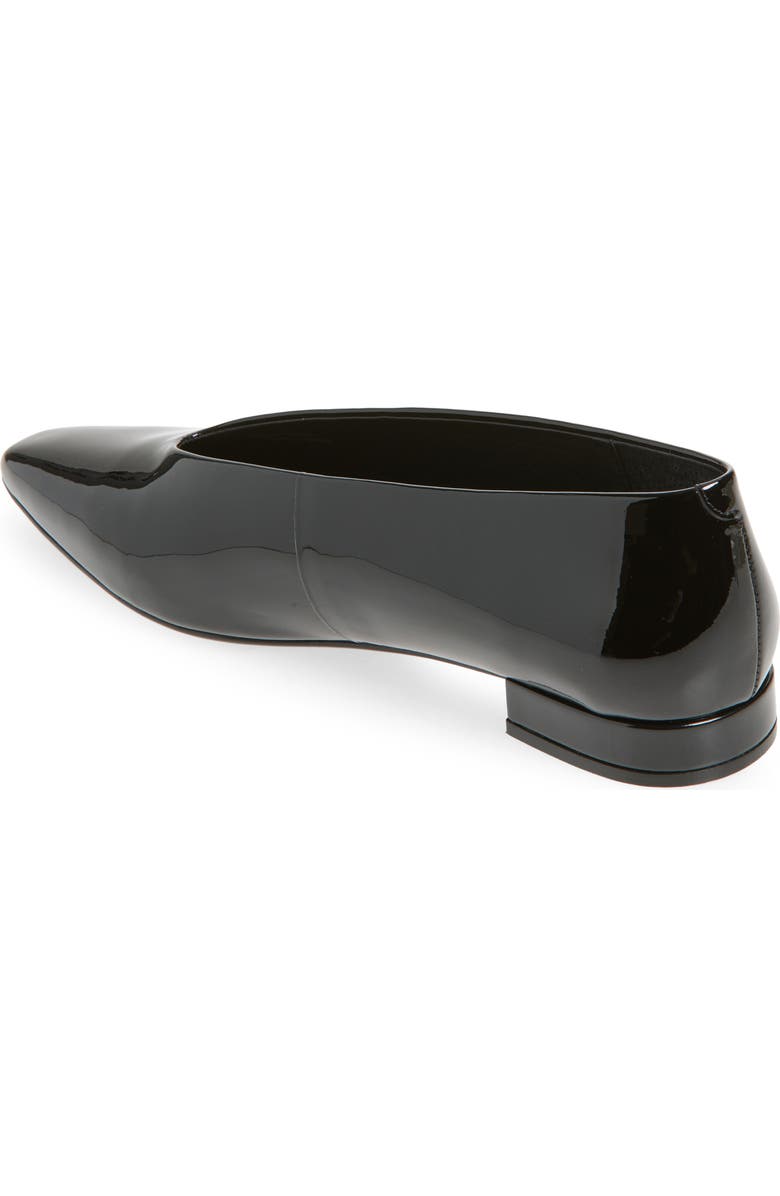 Jeffrey Campbell Hinted Pointed Toe Flat, Alternate, color, Black Patent