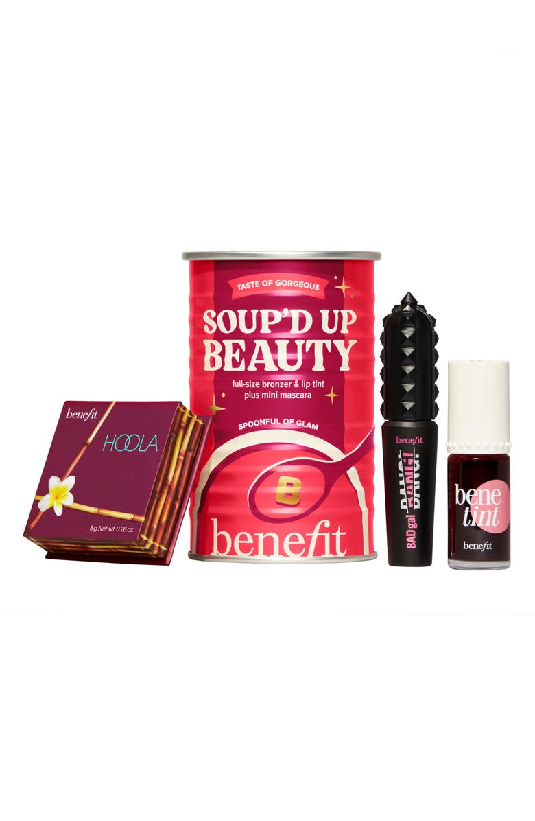 Benefit Cosmetics Soupd Up Beauty Bronzer, Lip & Cheek Tint & Mascara Trio Set $78 Value, Main, color, 