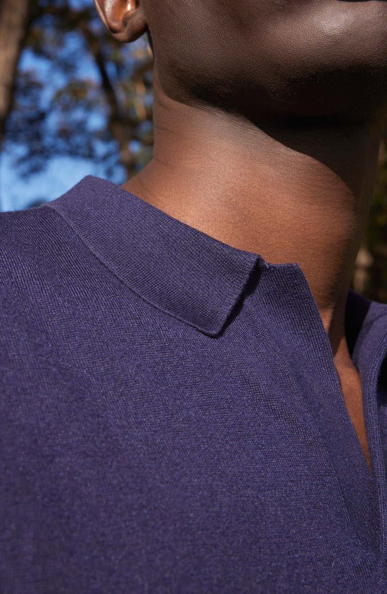 Italic Elliot Featherlight Short Sleeve Polo Shirt, Alternate, color, Navy