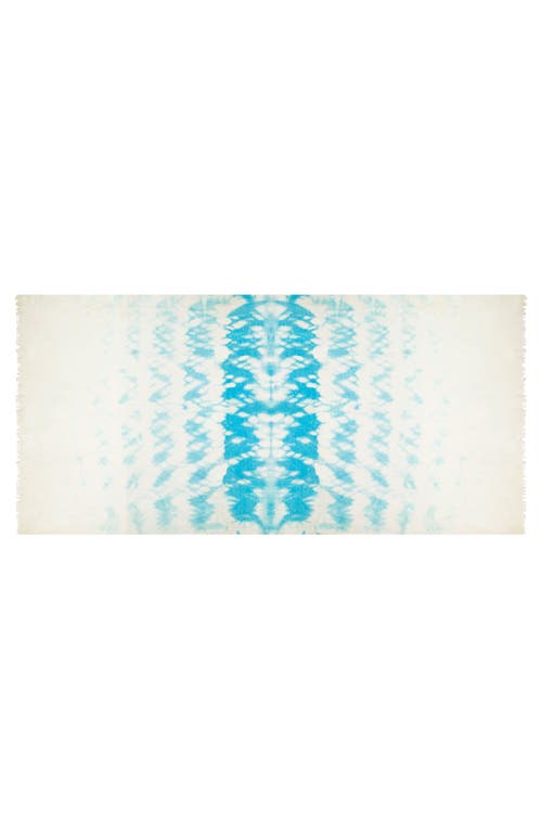Mer St. Barth Cashmere Dip Dye Shawl In Aqua Seas