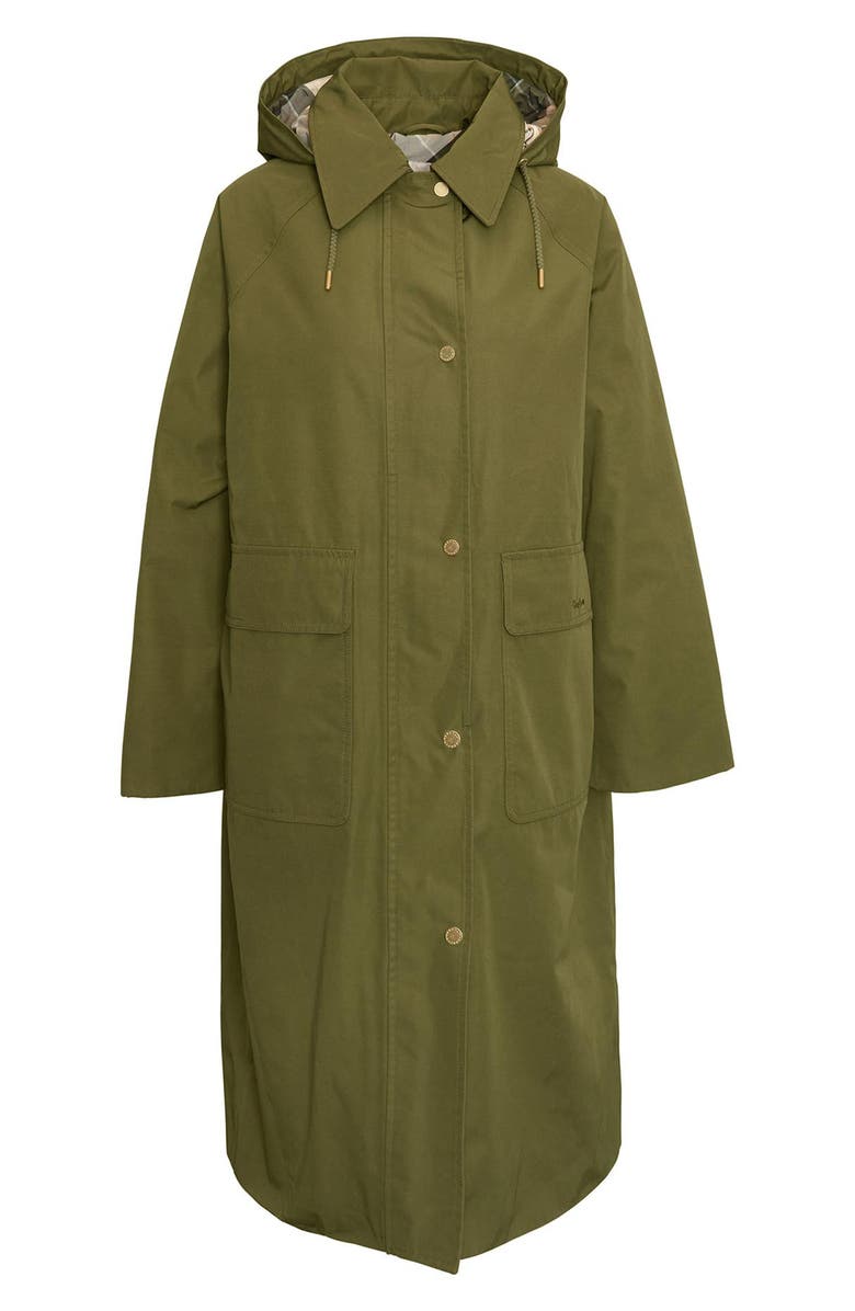 Barbour Francis Waterproof Insulated Long Coat with Removable Hood, Alternate, color, Ancient Loden Tartan
