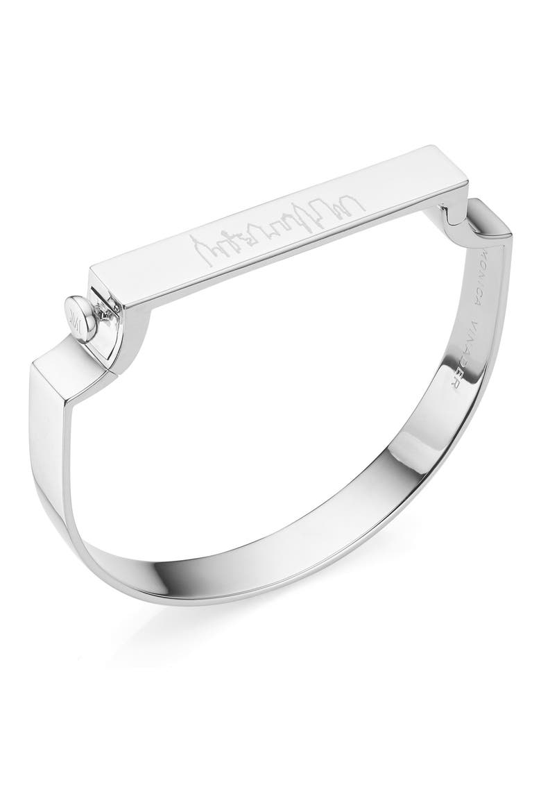 Signature Bangle, Alternate, color, SILVER