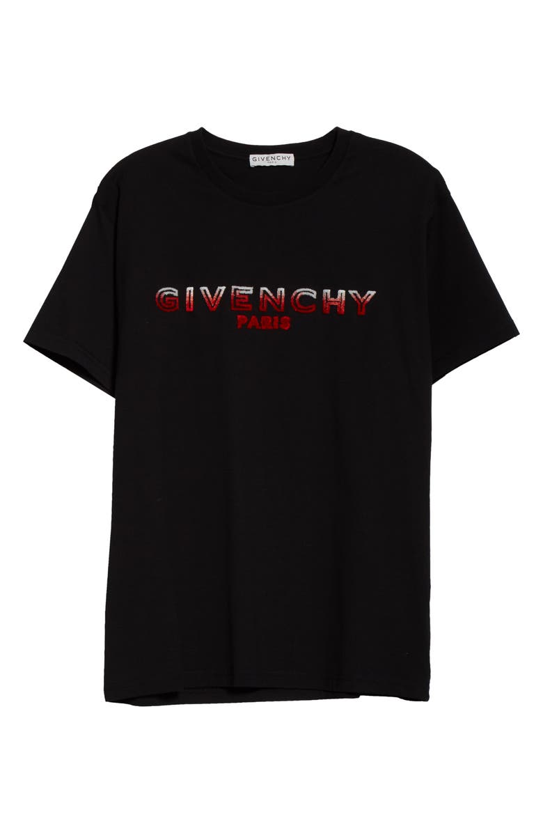 Givenchy Logo Embroidered T-Shirt, Alternate, color, 