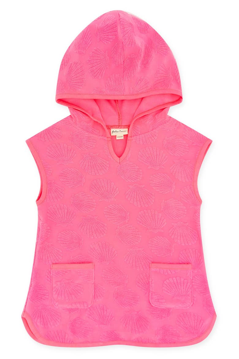 Kids' Tulum Hooded Terry Cover-Up Dress, Main, color, PINK SUNSET