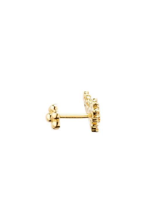 Maria Tash Diamond Five Flower Garland Single Stud Earring In Gold