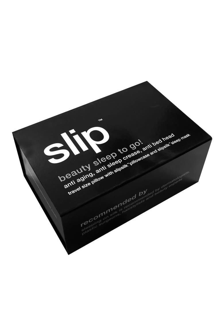 Pure Silk Sleep on the Go Travel Set, Alternate, color, BLACK