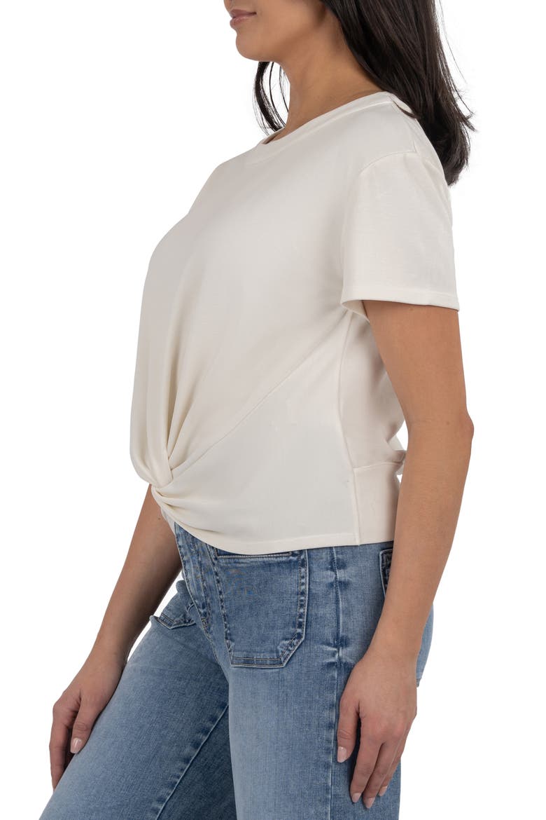 Avi Twist Front T-Shirt, Alternate, color, ECRU