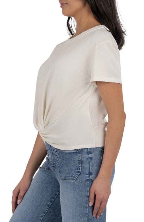 Kut From The Kloth Avi Twist Front T-shirt In White