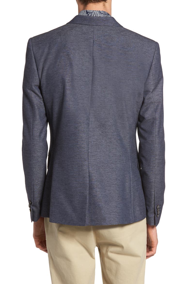 Slim Fit Jersey Blazer, Alternate, color, BLUE