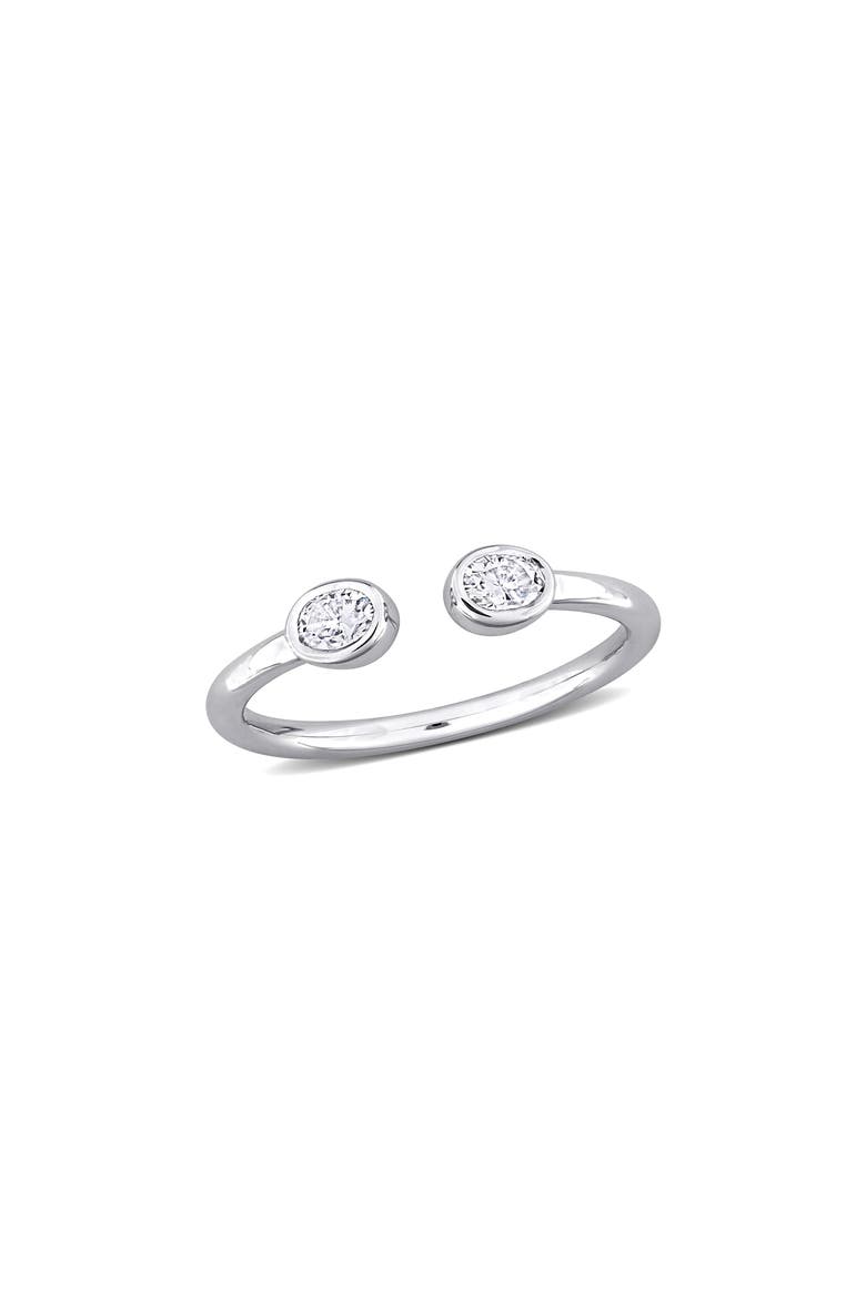 Lab-Created Moissanite Split Shank Ring, Main, color, WHITE