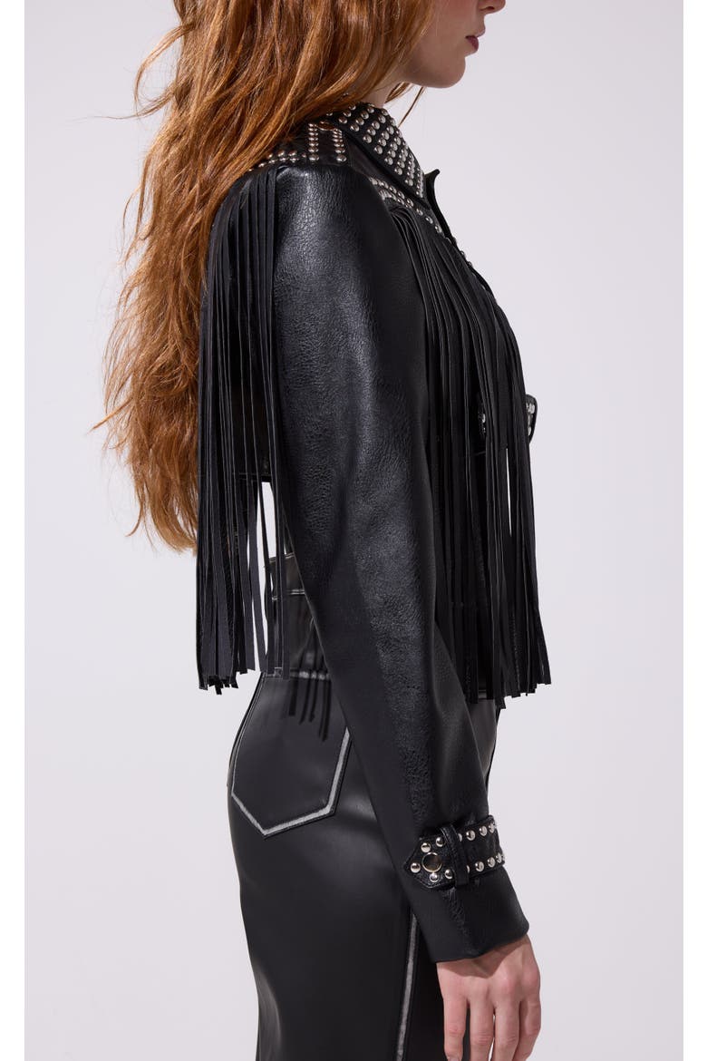 Oakly Fringe Jacket, Alternate, color, BLACK