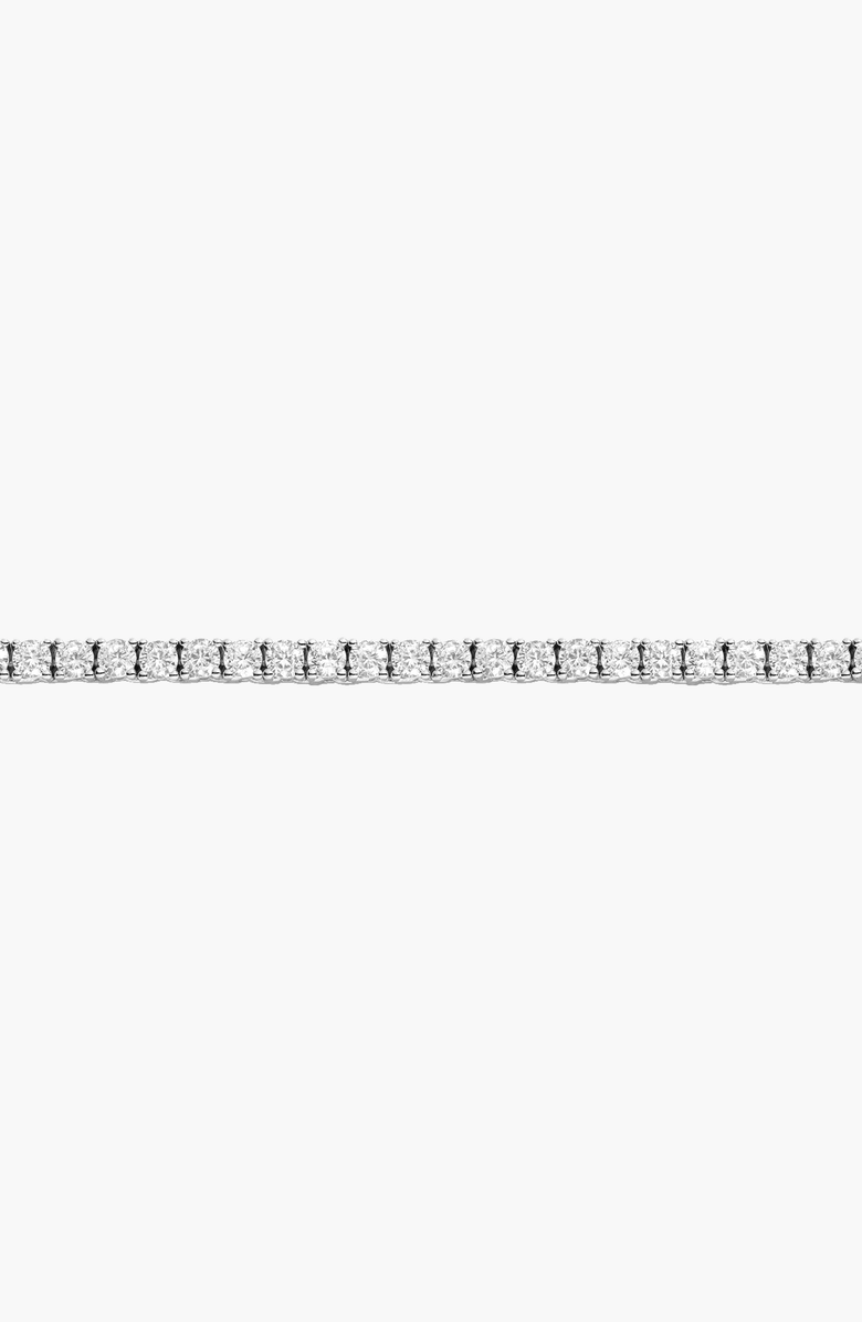Aurate New York Lab Grown White Sapphire Petite Tennis Necklace, Alternate, color, White
