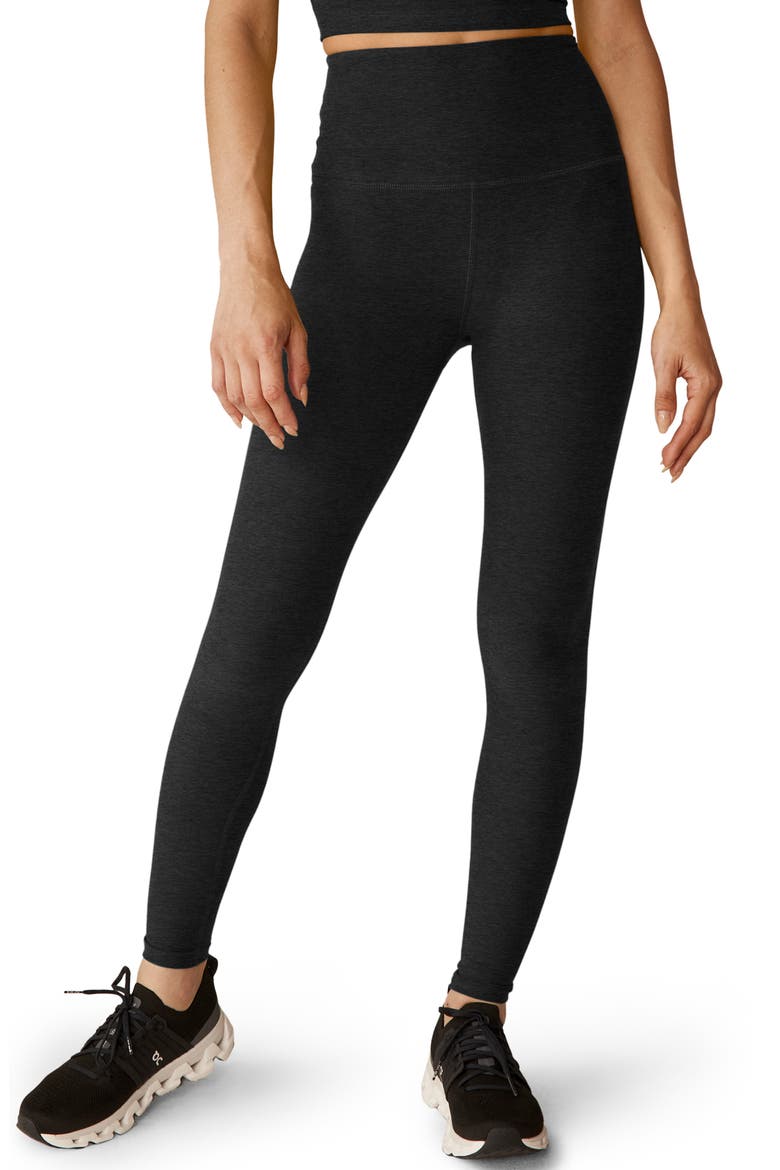 High Waisted Leggings, Main, color, DARKEST NIGHT