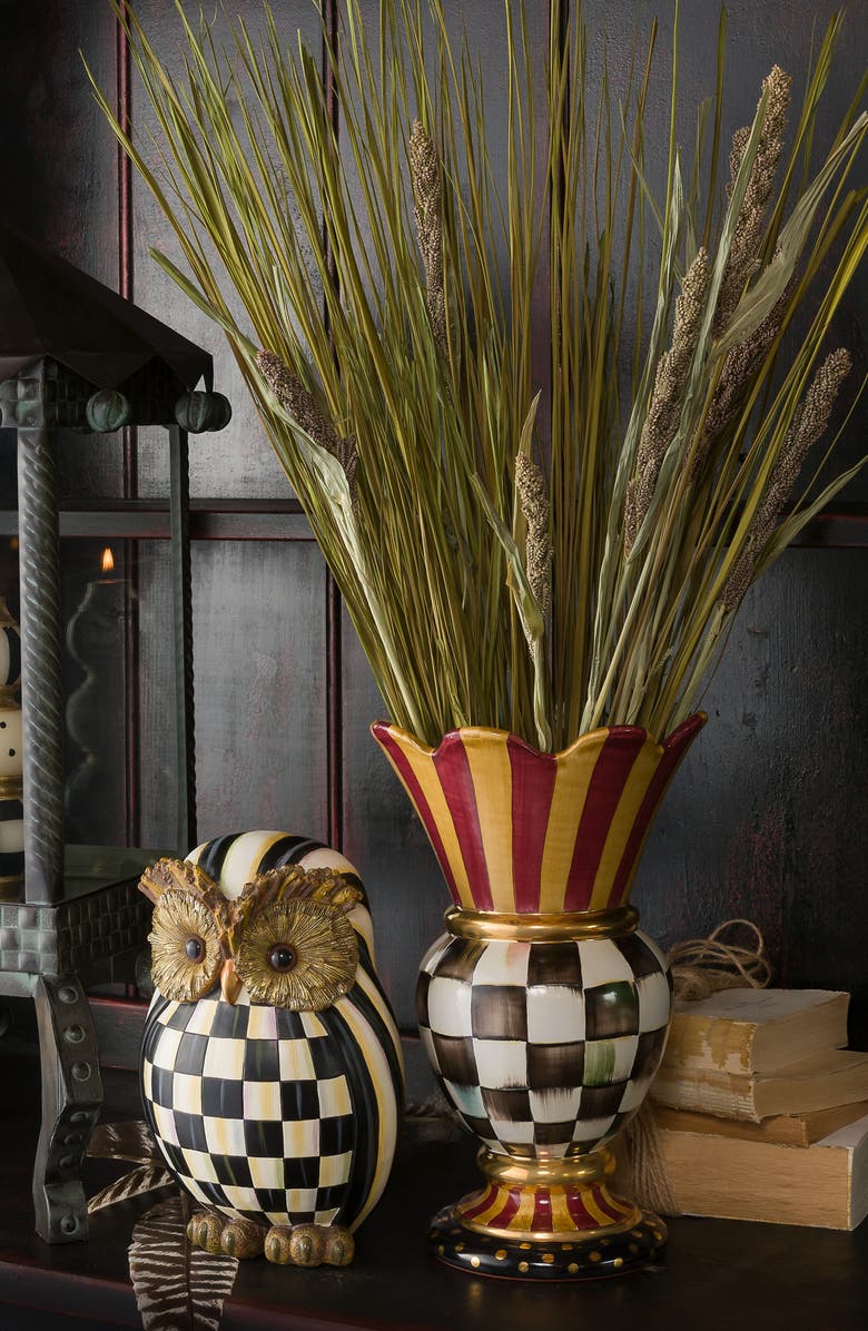 MACKENZIE CHILDS Great Ceramic Vase, Alternate, color, Black/ White