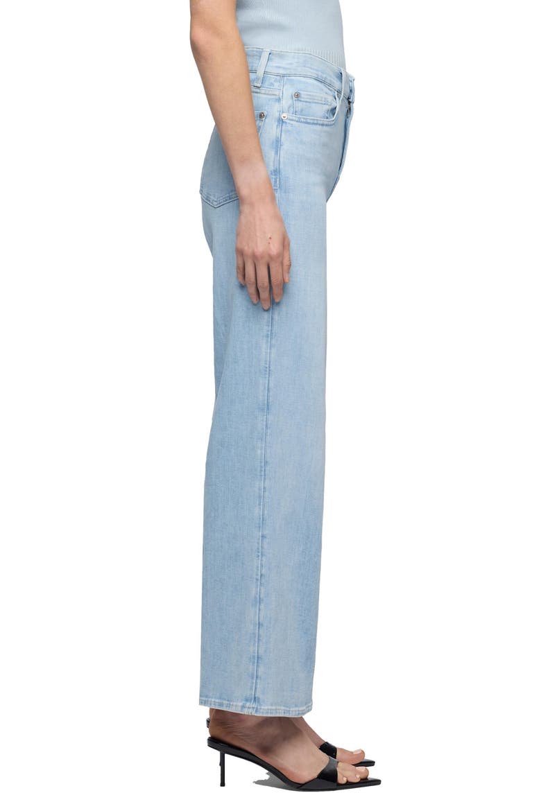 Lotta High Waist Ankle Wide Leg Jeans, Alternate, color, DEWDROP