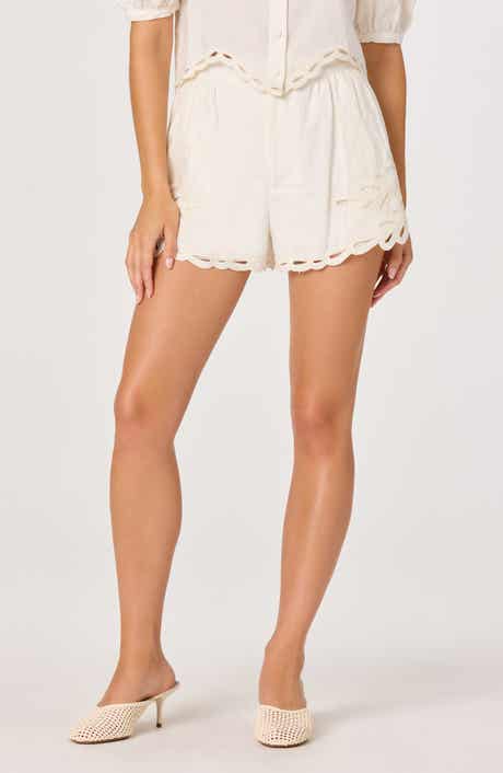 Joellyn Embroidered Cotton Shorts