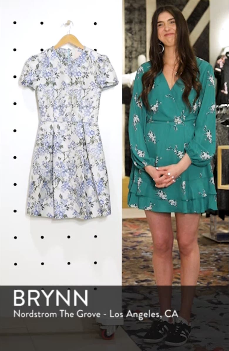 Margaret Poppy Jacquard Fit & Flare Dress, sales video thumbnail