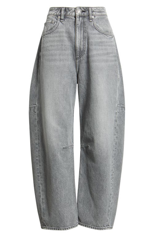 Rag & Bone Charlie Super High Waist Ankle Barrel Jeans In Gray