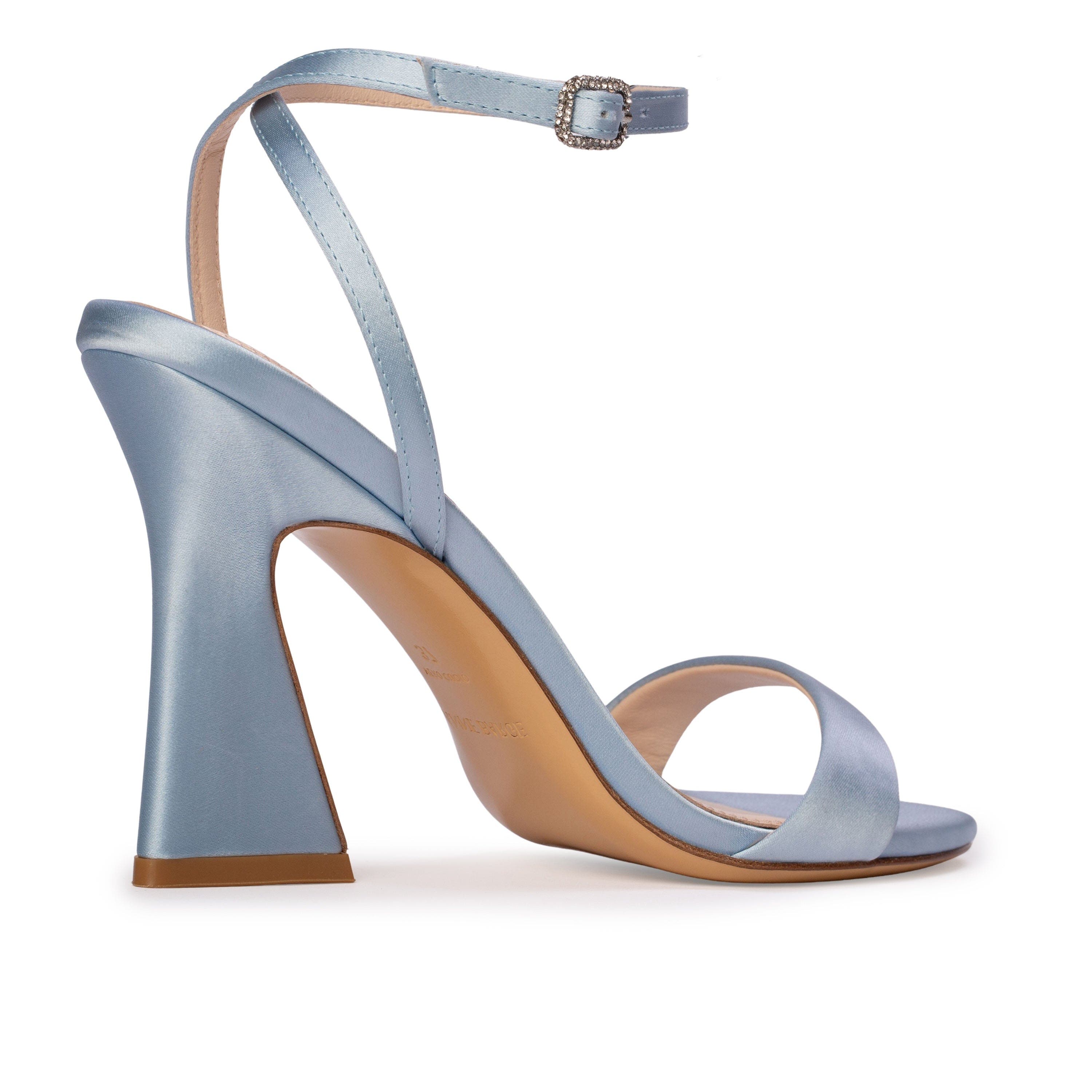 Muse Sandal, Alternate, color, Blue Satin