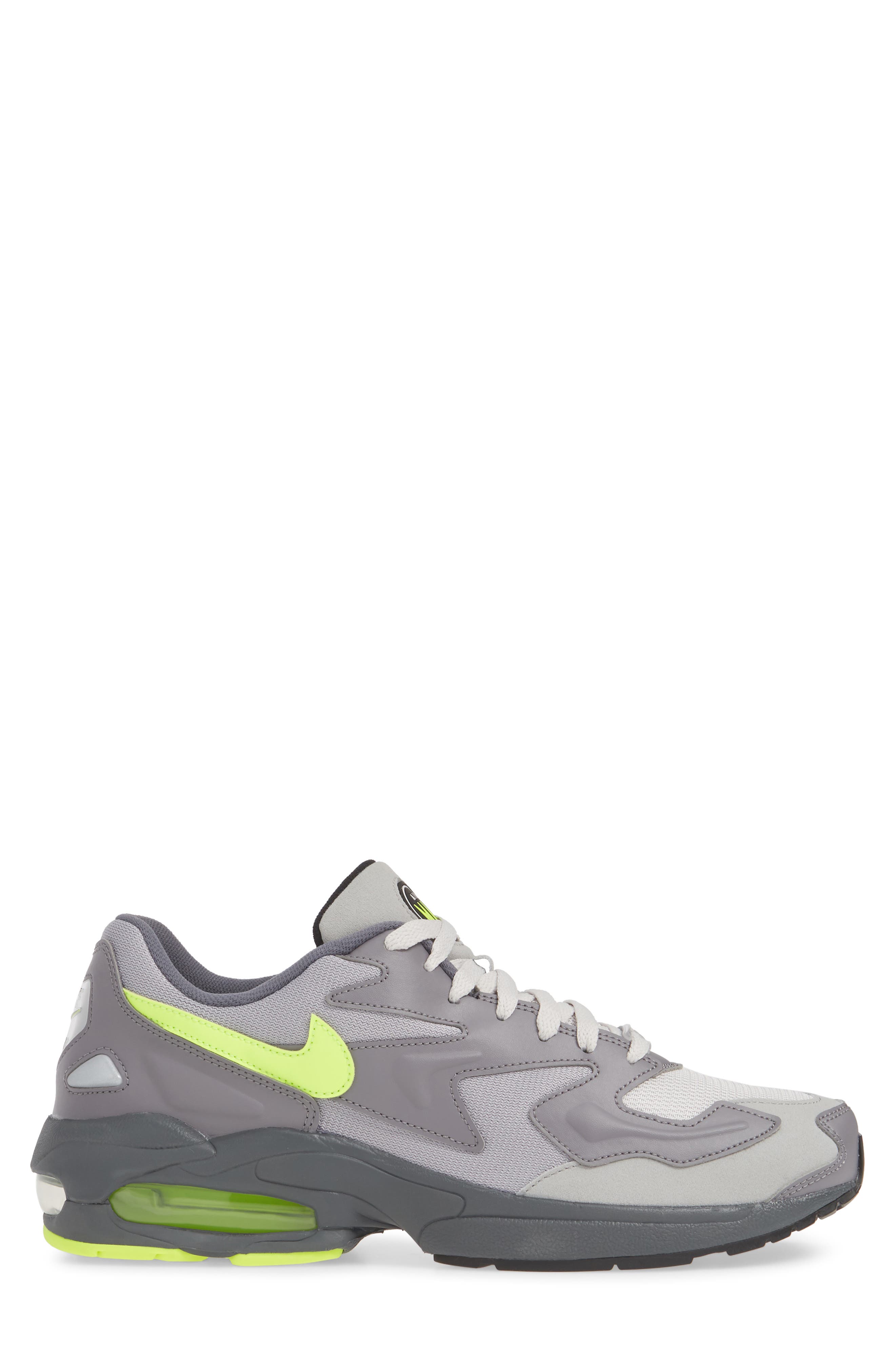 Air Max2 Light SD Sneaker, Alternate, color, GUNSMOKE/ VOLT/ VAST GREY