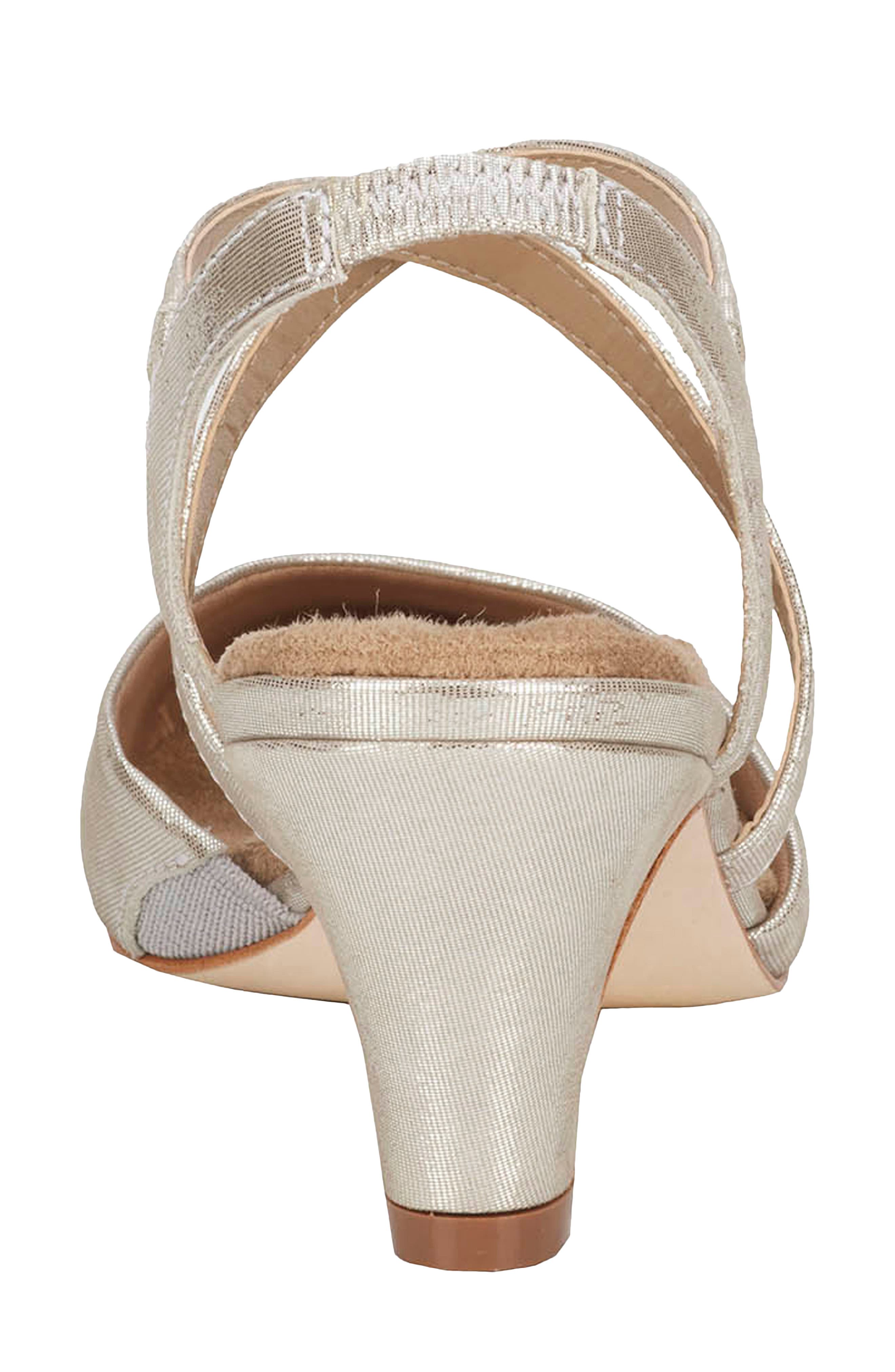 Caliente Slingback Pump, Alternate, color, SILVER GLITTER LEATHER