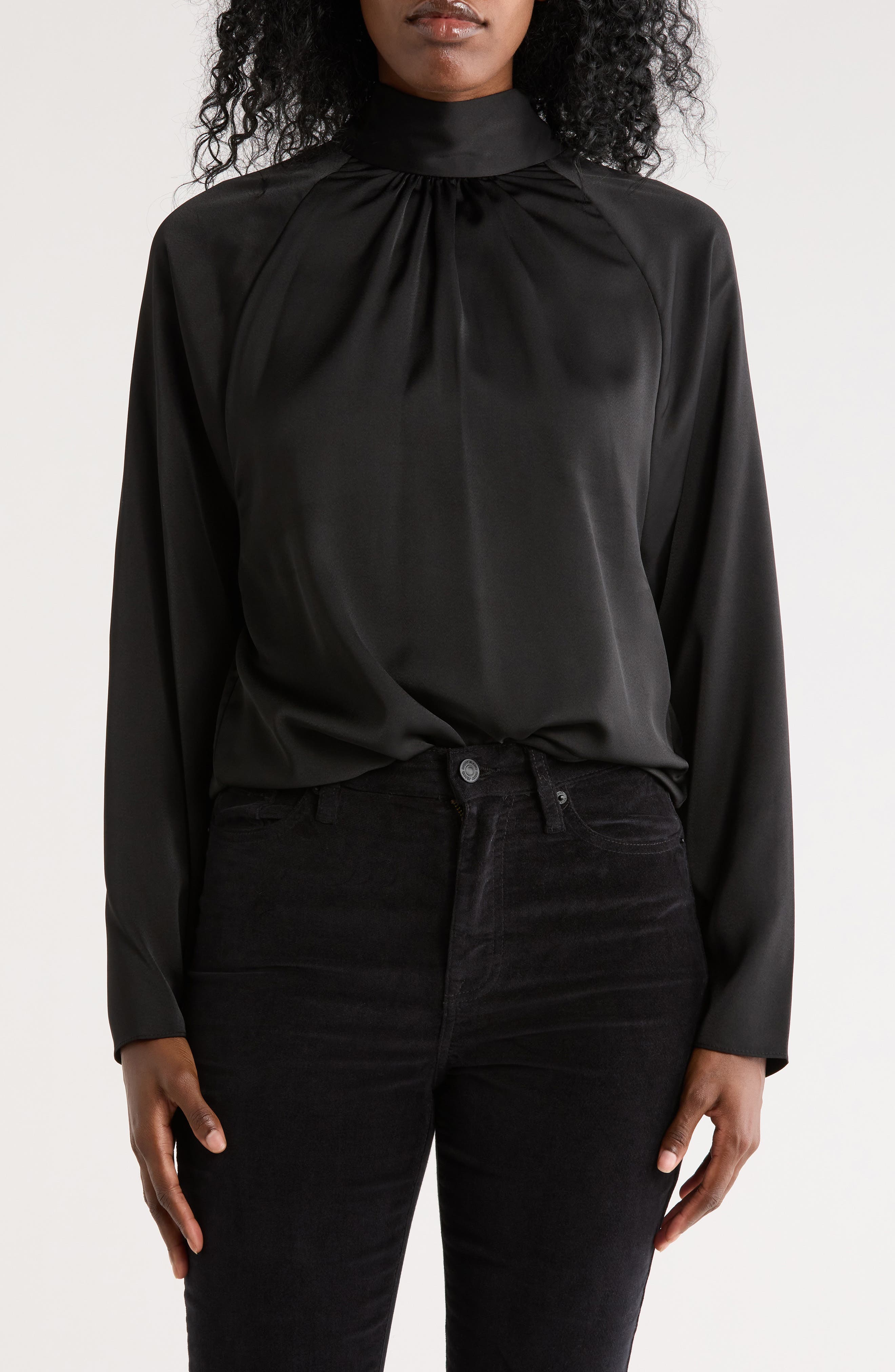 DKNY Sueded Satin Top