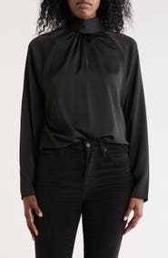DKNY Sueded Satin Top